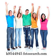 Group of happy people.