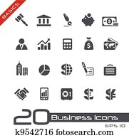 negócio & finanças, ícones, //, básico