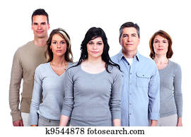 σύνολο, από, ευτυχισμένος, ακόλουθοι.