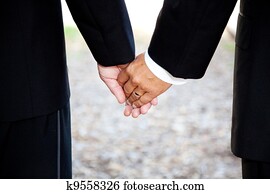 הומוסקסואלי, נשואים, -, להחזיק ידיים, צילום מקרוב