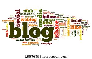 Blog concept in word tag cloud Blog concept in word tag cloud
