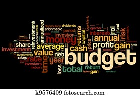 Budget concept in tag cloud