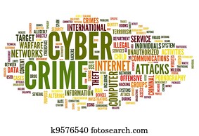 cyber, crime, em, palavra, tag, nuvem