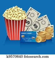 popcorn with money