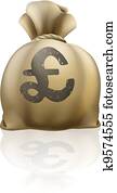 Pound sterling sign sack