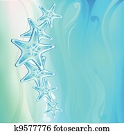 Starfish on the beach vector Starfish on the beach vector