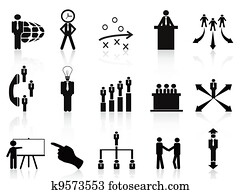 svart, administration, ikonen, sätta