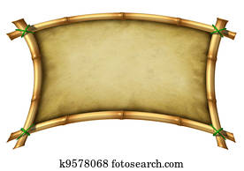 Tropical Bamboo Bent Sign