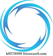 água, ondas, logotipo, vetorial