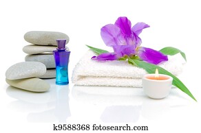 Spa composition on white background Spa composition on white background