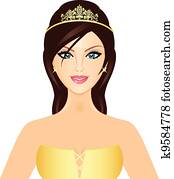Vector illustration of queen Vector illustration of queen