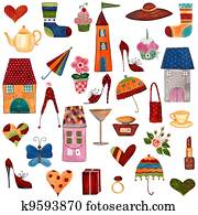Artworks. Set of decorative element Artworks. Set of decorative element