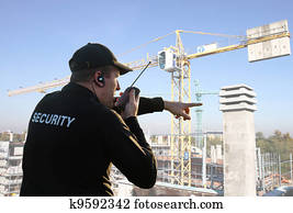 costas, de, um, guarda de segurança