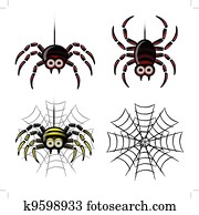 Spider set & web Spider set & web