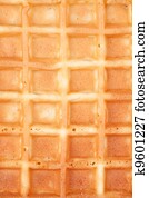 Close up of a waffle