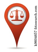 lokalisering, jurist, balans, ikon