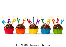 aniversário, cupcakes