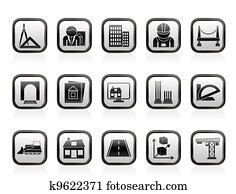 architecture and construction icons architecture and construction icons