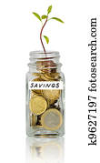 Jar with savings