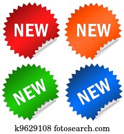 nuevo, pegatinas