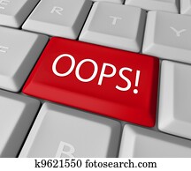 oops, erro, correção, tecla, ligado, teclado computador