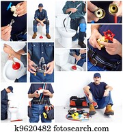 Plumber. Collage Plumber. Collage
