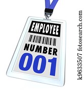 kalpotājs, eksemplārs, 1, žetons, un, lanyard