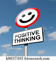 Positive thinking concept. Positive thinking concept.