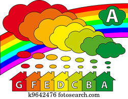 öko, haus, energie, etikett, -, vektor