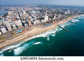 aerial view of durban, south africa aerial view of durban, south africa