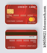 Red credit card Banking concept fro
