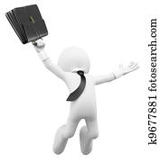 3d, επιχείρηση, άσπρο, ακόλουθοι., επιχείρηση, επιτυχία