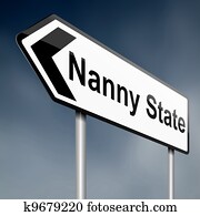 Nanny state concept.