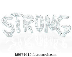 Strong Chain Link Word Letters Metal Chains