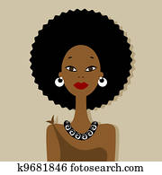 African woman portrait for your design