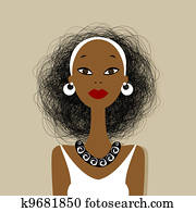 Black woman face for your design Black woman face for your design