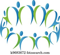 Teamwork community people logo