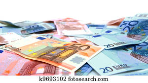 Money. On a white background.