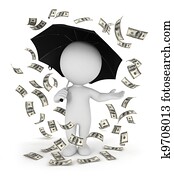 3d white people money rain 3d white people money rain