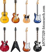 אקוסטי, ו, גיטרות חשמליות