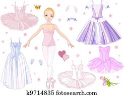 Ballerina with costumes Ballerina with costumes