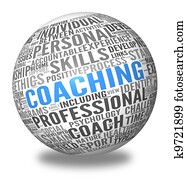 Coaching concept in sphere tag cloud Coaching concept in sphere tag cloud