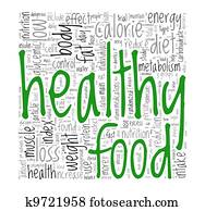 Healthy food concept in tag cloud Healthy food concept in tag cloud