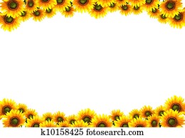 إطارات الصورة ب دوار الشمس Clipart K9889290 Fotosearch