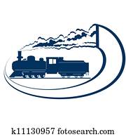 古い 機関車 クリップアート K Fotosearch