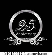 25th, יום שנה, כסף, יהלום