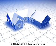 3D Blueprint House 3D Blueprint House