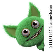 3d cartoon furry gremlin 3d cartoon furry gremlin