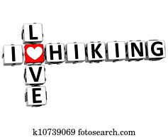 3D I Love Hiking Crossword 3D I Love Hiking Crossword