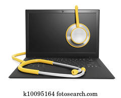 3d, illustration:, תקן, ו, תחזוקה, של, מחשב, equipment.